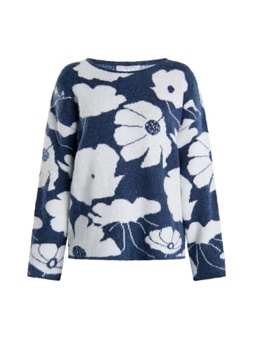 Usha Damen Strickpullover in Marine Weiss