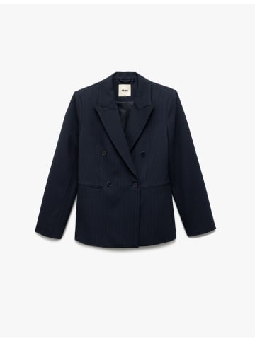 KOTON ANZUGSJACKE in Marineblau Gestreift
