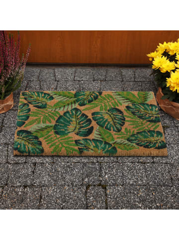 relaxdays Fußmatte "Blätter" in Bunt - (B)60 x (T)40 cm