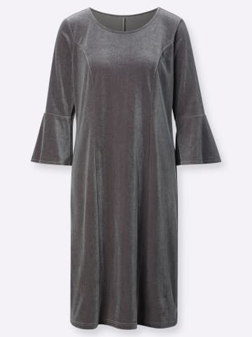 Sieh an! Samtkleid in anthrazit