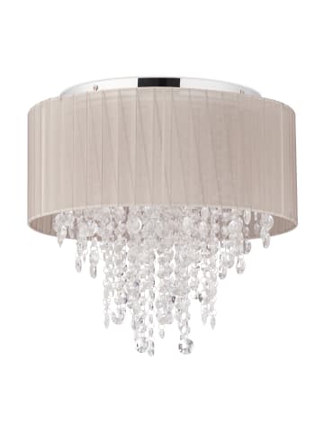 relaxdays Deckenlampe in Grau/Silber - Ø 39,5 cm