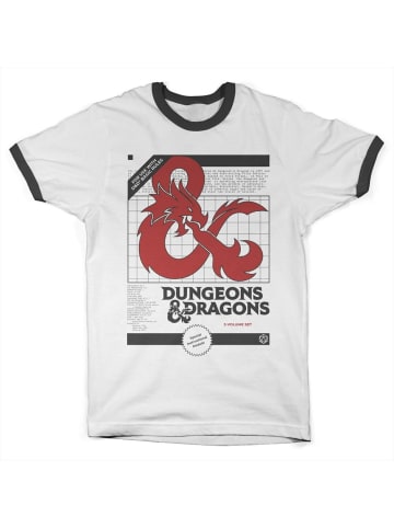 Dungeons And Dragons T-Shirt "D&D 3 Volume Set Ringer Tee" in Weiß