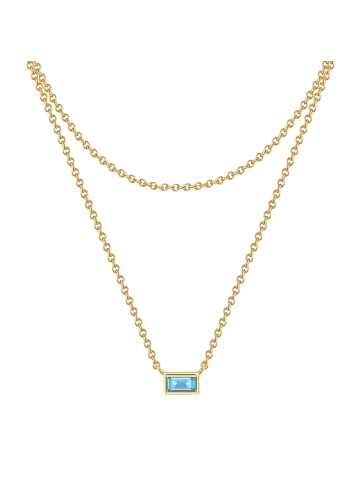 Glanzstücke München Halskette Sterling Silber Zirkonia in gelbgold