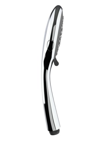 Wenko Duschheadset mit Wassersparfunktion, 5 Streams in Silbern, Ø 11 cm