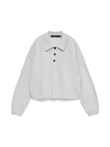 Vero Moda Strickpullover in Light Grey Melange