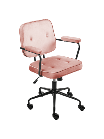 Beliani Bürostuhl PAWNEE in Rosa/Schwarz - (W) 62 x (H) 88 x (L) 43 cm