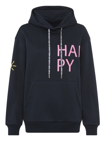 Laura Scott Hoodie in Navy blue, multicolored prints