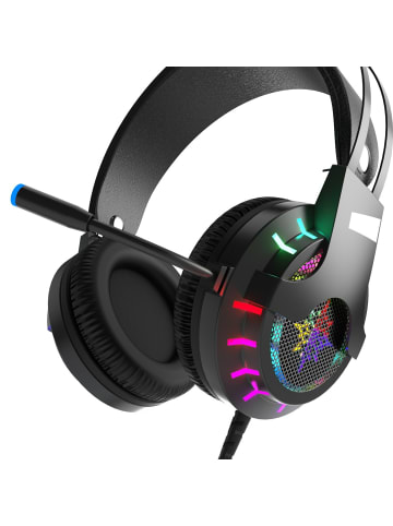 Inca Inca IGK-TX12 Schwarz 7,1 USB Surround RGB Lichteffekt Gaming Headset in Schwarz