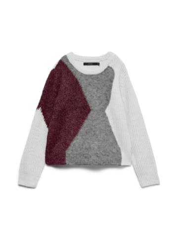 Vero Moda Strickpullover in Light Grey Melange