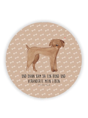 Mr. & Mrs. Panda Rund Magnet Hund Dogge mit Spruch in Hundeglück