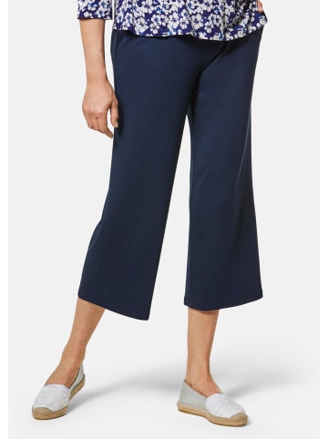 GOLDNER Kurzgröße:  Jerseyhose Louisa in elastischer Qualität in marine