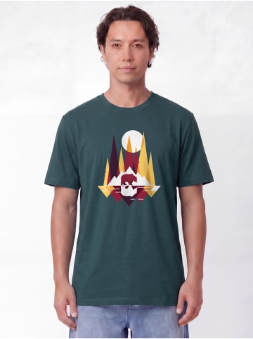 wat? Apparel T-Shirt Von Bären und Bergen in Petrol