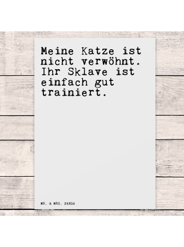 Mr. & Mrs. Panda Postkarte Meine Katze ist nicht... mit Spruch in Weiß