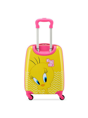 Roncato Looney Tunes 4 Rollen Kindertrolley 44 cm tweety giallo