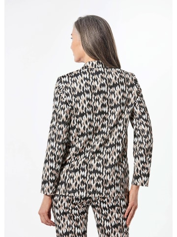 GOLDNER Kurzgröße:  Blazer gemustert in schwarz / weiß / beige / gemustert
