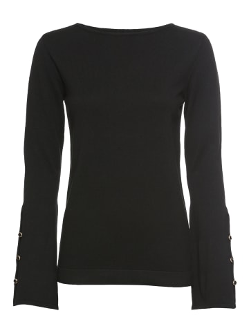 Laura Scott Rundhalspullover in schwarz