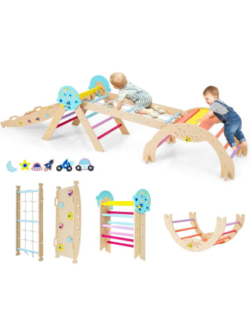 COSTWAY 8-in-1 Montessori Kletterdreieck in Bunt