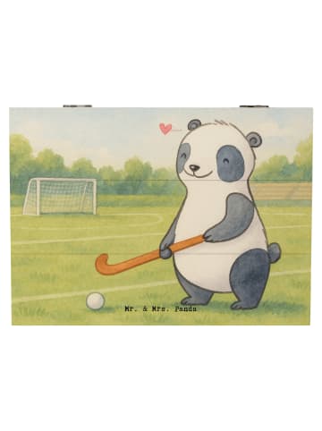 Mr. & Mrs. Panda Aufbewahrungskiste Panda Hockey spielen Design ... in Weiß