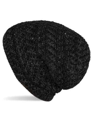 styleBREAKER Strick Beanie Mütze in Schwarz