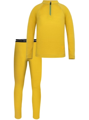 Normani Outdoor Sports Merino Oberteil „Nyapari“ und Merino Hose „Mackay“ in Gelb