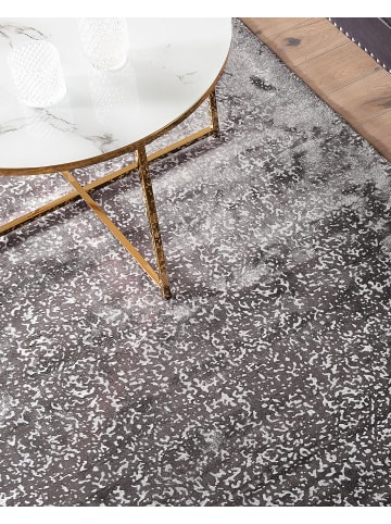 Beliani Kurzflor ESEL in Grau/Silber - (W) 140 x (H) 1.2 x (L) 200 cm