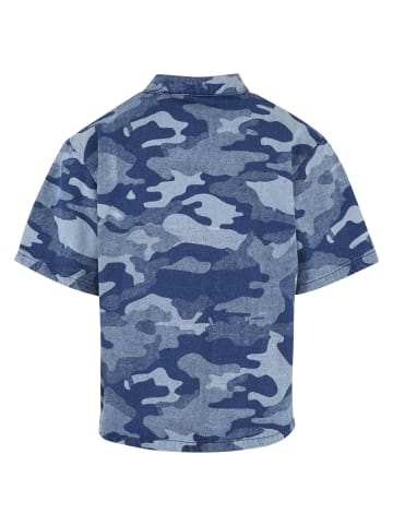Urban Classics Short Sleeve Shirt in bluelasercamo