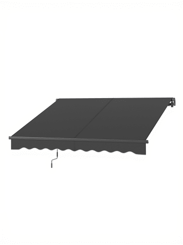 SONGMICS Gelenkarmmarkise Sheld in Grau - (B)200 x (H)1 x (T)250 cm