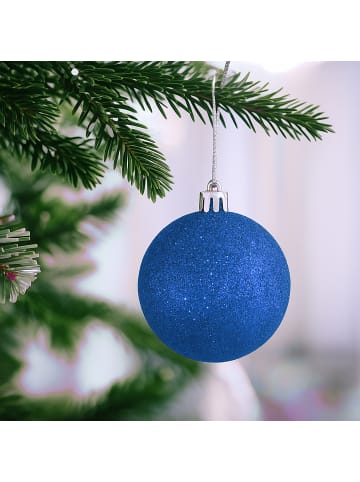 relaxdays 30-tlg. Weihnachtskugeln Set in Blau
