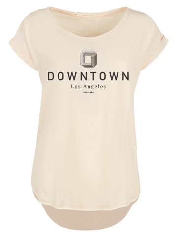 F4NT4STIC Long Cut T-Shirt PLUS SIZE  Downtown LA Muster in Whitesand