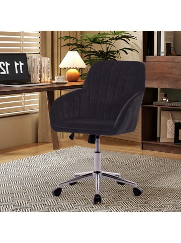 ABRIHOME Buerostuehle in Schwarz ergonomisch Sitzhöhe 50-59 cm 360 Grad drehbar