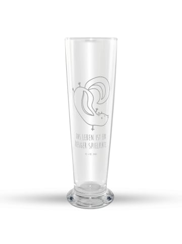 Mr. & Mrs. Panda Bierglas Stinktier Handstand mit Spruch in Transparent