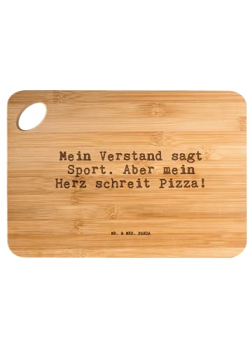 Mr. & Mrs. Panda Frühstücksbrettchen Mein Verstand sagt Sport...... in Braun