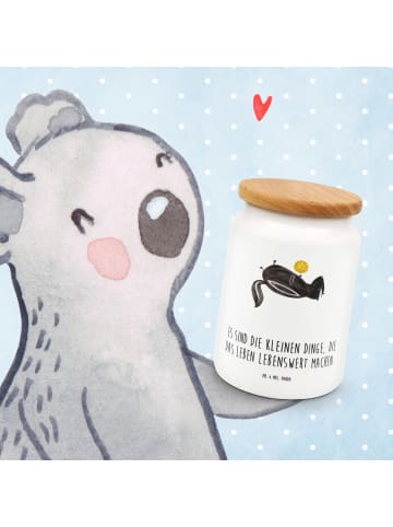 Mr. & Mrs. Panda Vorratsbehälter Stinktier Ball mit Spruch in Weiß