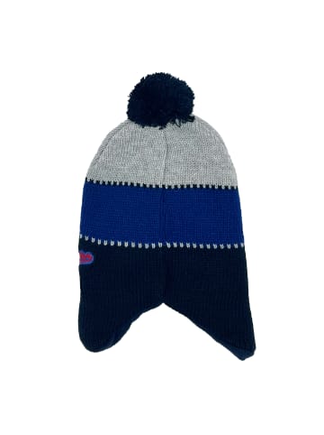 Spiderman Wintermütze Strick mit Bommel in Dunkel-Blau