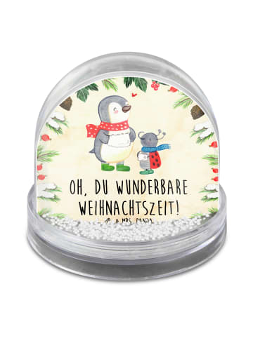 Mr. & Mrs. Panda Schneekugel Weihnachten Smörle Winterzeit mit S... in Naturpapier