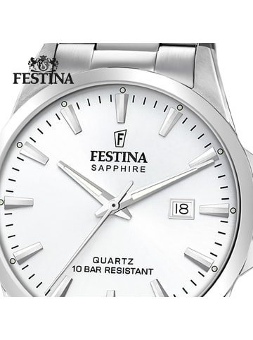 Festina Analog-Armbanduhr Festina Swiss Made silber groß (ca. 41mm)