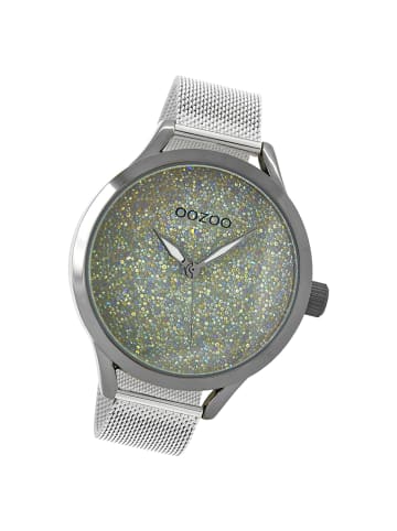 Oozoo Analog-Armbanduhr Oozoo Timepieces silber groß (ca. 43mm)