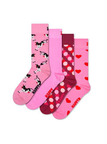 Happy Socks Socken 4-Pack Pink Socks Gift Set in pink