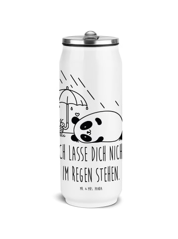 Mr. & Mrs. Panda Sport Trinkflasche Panda Freundschaft mit Spruch in Weiß