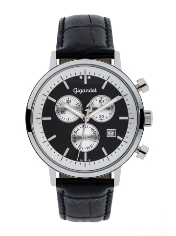 Gigandet Quarzuhr Chronograph "CLASSICO" in Schwarz/Silber