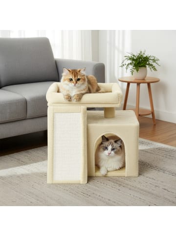 Feandrea Katzenbaum Clawfy in Beige - (B)39.2 x (H)46.4 x (T)51 cm