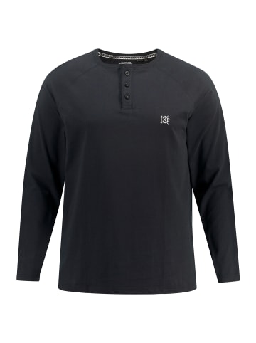 JP1880 Langer Schlafanzug in schwarz