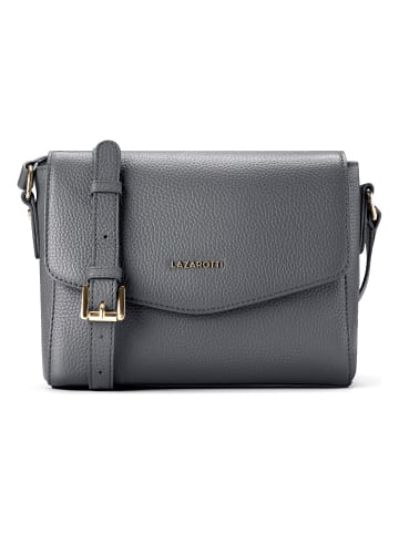 Lazarotti Bologna Leather Crossbody Umhängetasche Leder 22 cm grey