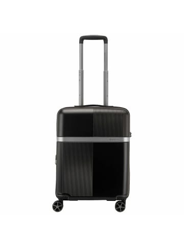 Roncato AirGlam - 4-Rollen-Kabinentrolley S 55 cm erw. (blu notte) in nero