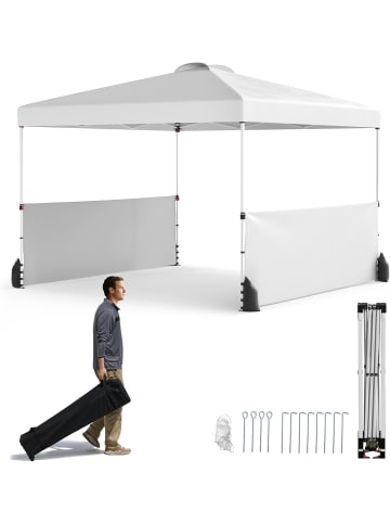 COSTWAY Pavillon 3x3 m in Weiß