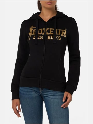 Boxeur des Rues Sweatjacke Basic Logo Full Zip in Black-Gold
