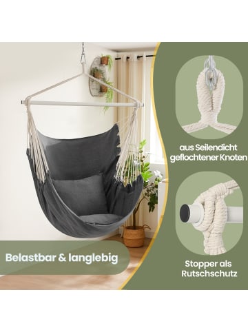 SONGMICS Hängesessel Sognia in Schiefergrau - (B)128 x (H)140 x (T)150 cm