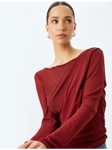KOTON T-shirt in Bordo