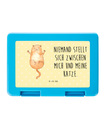 Mr. & Mrs. Panda Lunchbox Katze Umarmen mit Spruch in Gelb Pastell