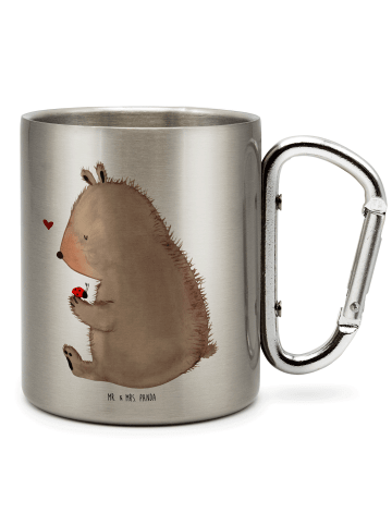 Mr. & Mrs. Panda Tasse Bär Marienkäfer ohne Spruch in Silber
